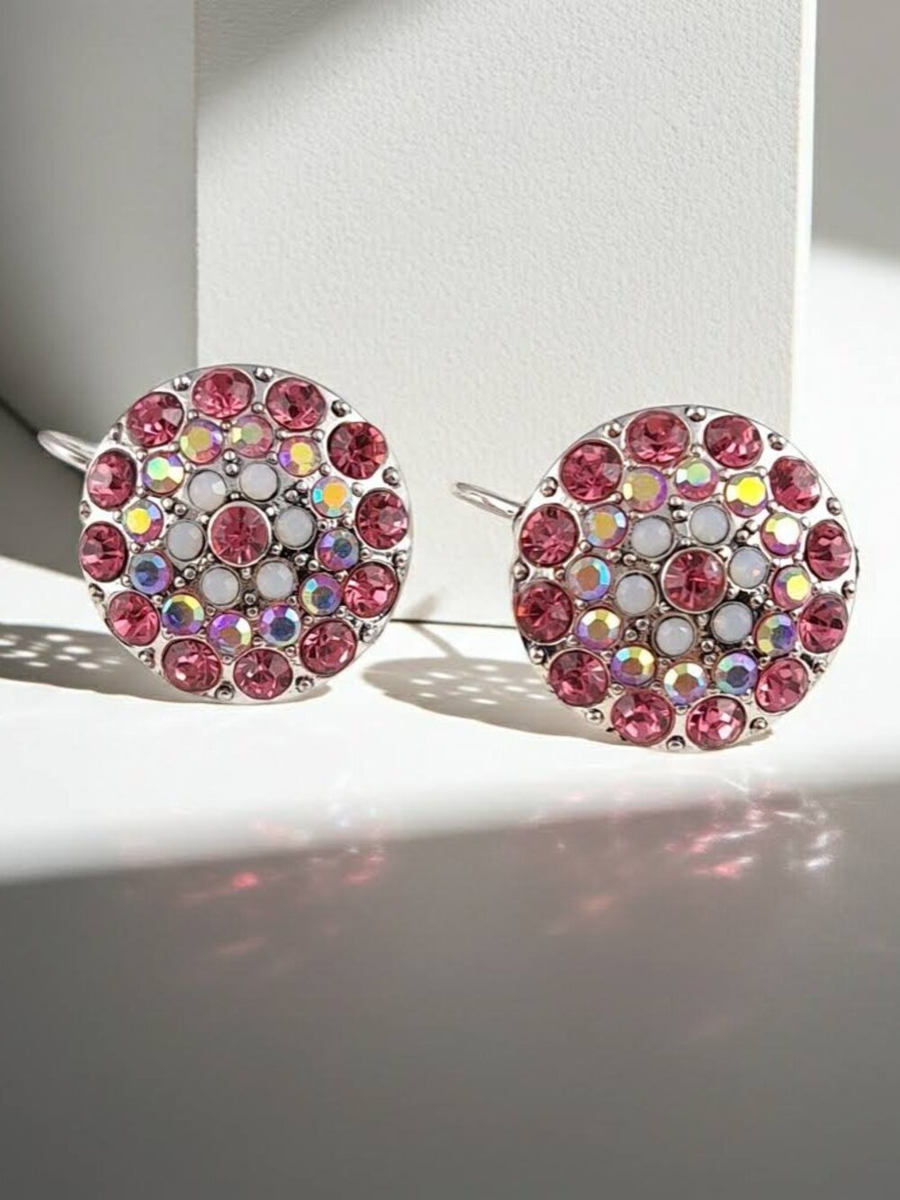 NWOT  PInk Halo Mosaic Earrings